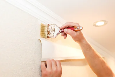Pose de papier peint à Creuzier-le-Vieux — revêtements muraux et toiles de verre